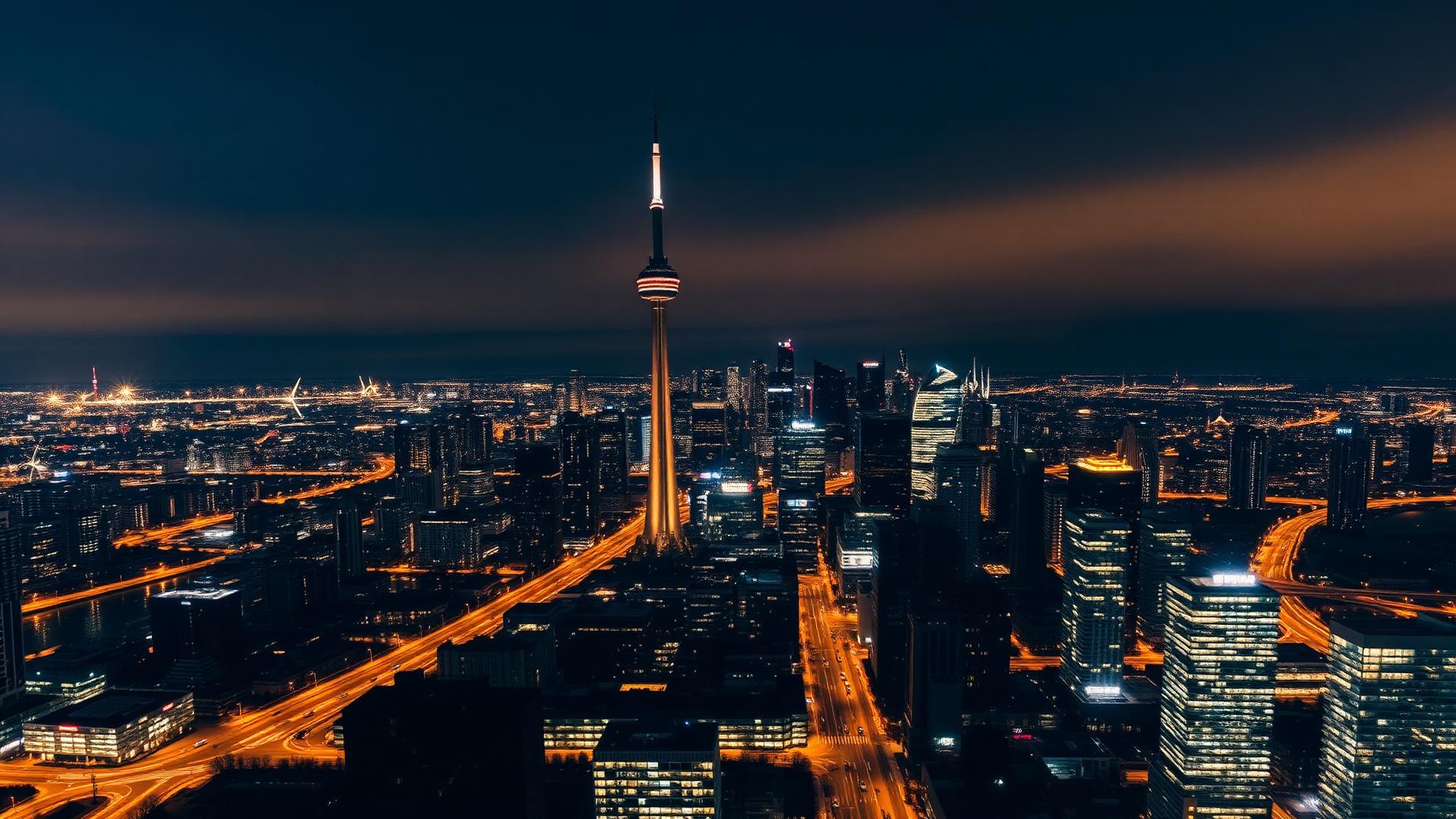 Toronto skyline at night